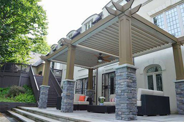 Smart Pergola & Smart Screens designed and installed by Outdoor Escapes - Rome City, IN
